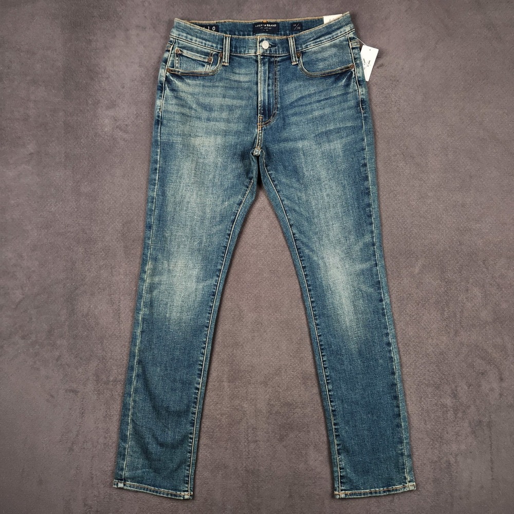 Lucky Brand 410 Athletic Slim Jeans Mens 29x32 Blue Medium Wash Denim 7M12409 - Picture 1 of 10